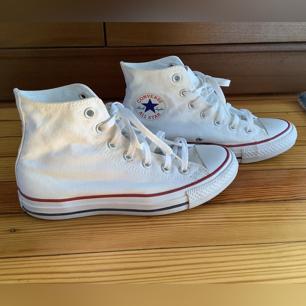 White Converse High Tops